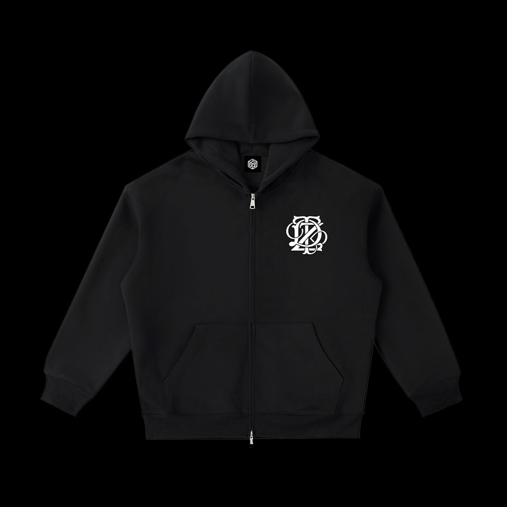 TDZ MONOGRAM ZIP HOODIE