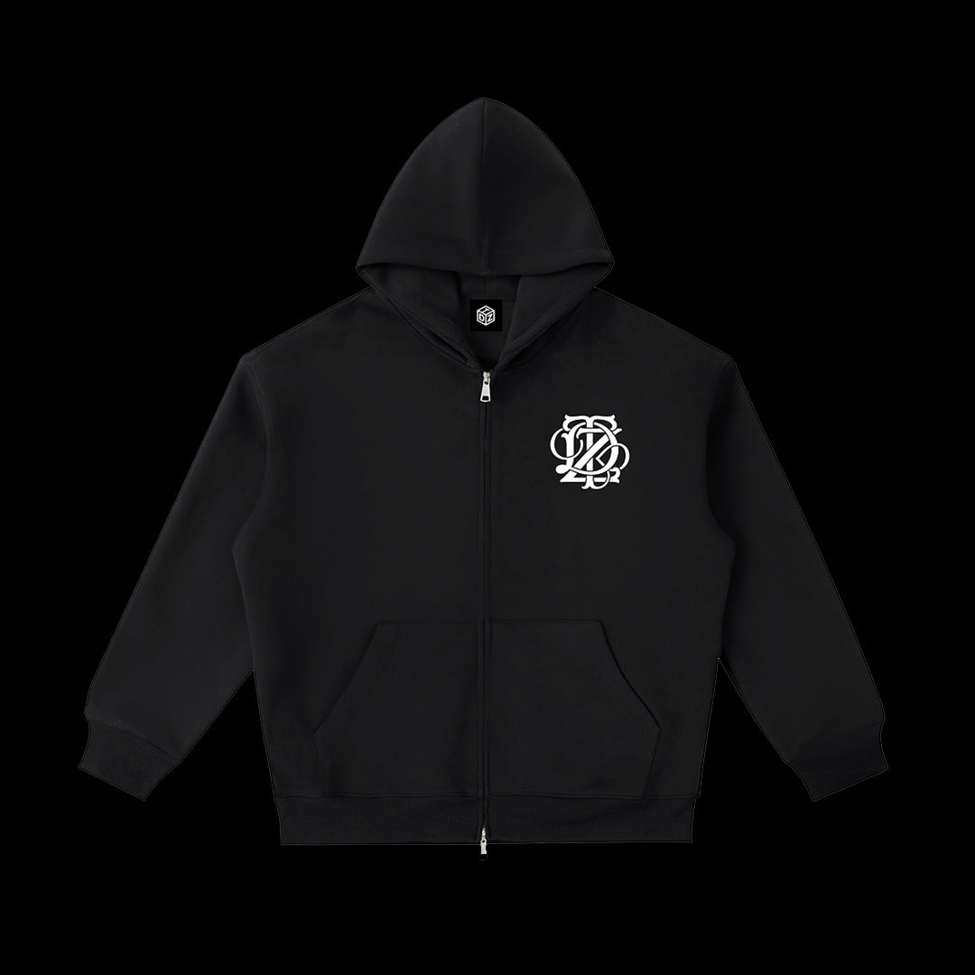 TDZ MONOGRAM ZIP HOODIE