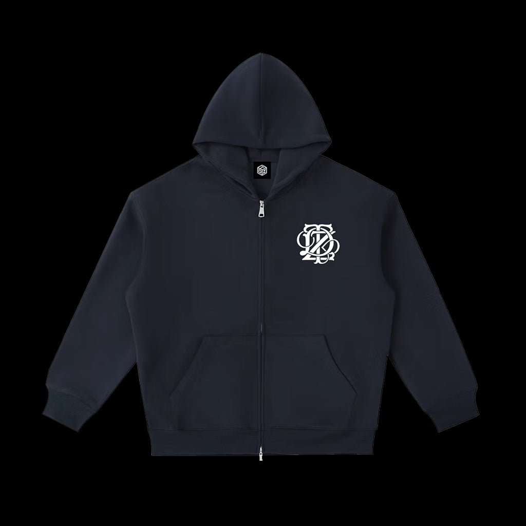 TDZ MONOGRAM ZIP HOODIE