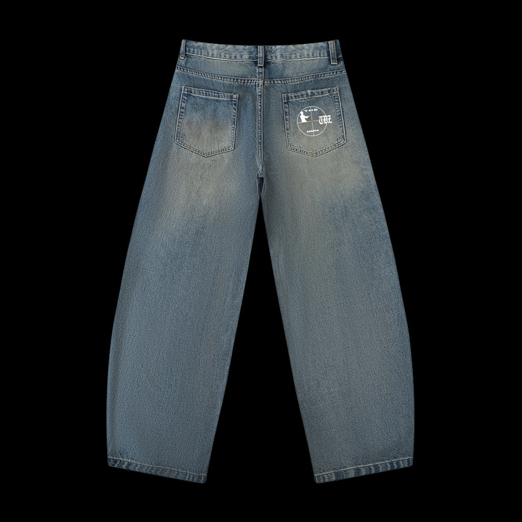 TDZ CROSS DISTRESSED JEANS